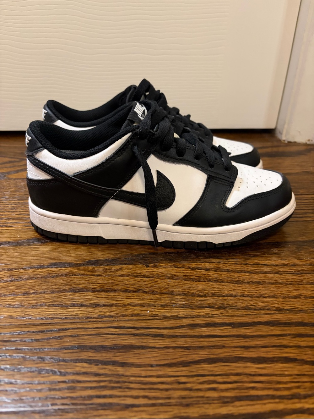 Nike Dunk Low Panda Black White Sneakers 5.5Y / Women’s 7 - Picture 4 of 12
